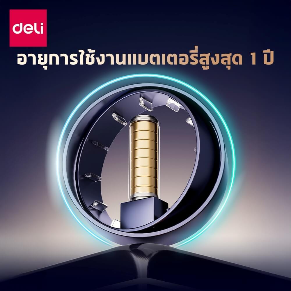 กลอนดิจิตอล DELI ES620-BK-01 ระบบสัมผัส รองรับAI สีดำ_3